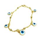 Pulseira Olho Grego em Banho de Ouro 18k SORTE