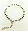 Pulseira Olho Grego Mini Banho Ouro 18k 1857 Pulseira Olho Grego Mini Banho Ouro 18k 1857