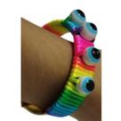 Pulseira Olho Grego Neon - Fitas Coloridas Pulseira Olho Grego Neon - Fitas Coloridas