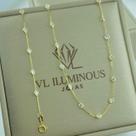 Pulseira ou Colar 40cm 45cm feminina em ouro 18k com pedra de zircônia