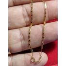 Pulseira ouro 18 kilates piastrini maciço 1.00 grama 1 mm 19 cm Fecho boia