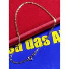 Pulseira Ouro 18 Kilates Piastrini Maciço 1 mm 0.80 Gramas Maciça