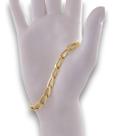 Pulseira Ouro 18k 750 Masculina 21 Cm Laço Fecho Gaveta Amarelo 21 Cm