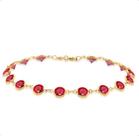 Pulseira Ouro 18k E Zircônias 5mm 18cm