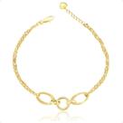 Pulseira Ouro 18k Elo Português E Ovais Pulseira Ouro 18k Elo Português E Ovais