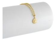Pulseira Ouro 18k Elos Portugueses 17 Cm Pingente São Bento