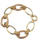 Pulseira Ouro Amarelo E Rose Ouro 18k Amarelo 18cm .Rosngela lima joias