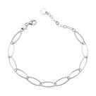 Pulseira Oval Com Extensor De Prata 925 Pulseira Oval Com Extensor De Prata 925