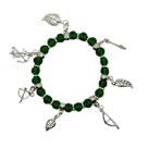 Pulseira Oxossi Cristal Orixás Umbanda Candomblé Ajustável