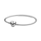 Pulseira PANDORA com Fecho Coração Liso em Prata Esterlina