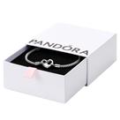 Pulseira Pandora Moments com corrente cravejada em prata esterlina 7,5 cm Pulseira Pandora Moments com corrente cravejada em prata esterlina 7,5 cm