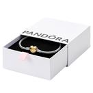 Pulseira PANDORA Moments Heart Fecho Prateado Dourado 19cm