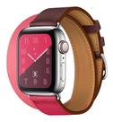 Pulseira para Apple Watch 42mm 44mm 3/4/5 Luxo Cour o Genuíno Hermes Premium Marrom e Rosa Icarer