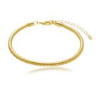 Pulseira Para Berloques Com Extensor Banhado a Ouro 18k