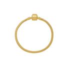 Pulseira Para Berloques Flexível Folheada A Ouro 18k Fecho Liso