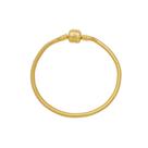 Pulseira Para Berloques Flexível Folheada A Ouro 18K Fecho Love Pulseira Para Berloques Flexível Folheada A Ouro 18K Fecho Love