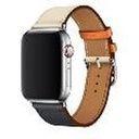 Pulseira para compativel Apple Watch 42mm 44mm 3/4/5 Luxo Couro Premium Creme Azul Marinho Icarer Pulseira para compativel Apple Watch 42mm 44mm 3/4/5 Luxo Couro Premium Creme Azul Marinho Icarer