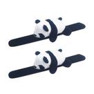 Pulseira para crianças de pelúcia Panda Design em preto e branco