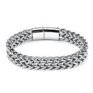 Pulseira para homens, corrente de aço inoxidável trançada de titânio Pulseira para homens, corrente de aço inoxidável trançada de titânio