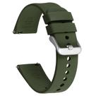 Pulseira para Relógio Ayadoo 21mm Silicone Verde com Fivela Prateada