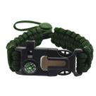 Pulseira Paracord Ajustável Sobrevivência Tática Pederneira Militar Bússola Apito Faca Camping