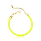 Pulseira Paracord Amarelo Neon com Acabamento Dourado Pulseira Paracord Amarelo Neon com Acabamento Dourado