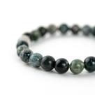 Pulseira Pedra Natural Ágata Indiana Verde 8mm Boas Energias