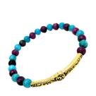Pulseira Pedra Natural E Desenhos Ajustável Banho De Ouro 18k 4231 Pulseira Pedra Natural E Desenhos Ajustável Banho De Ouro 18k 4231