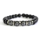 Pulseira Pedra Natural Ônix com Hematita (Dual Stone)