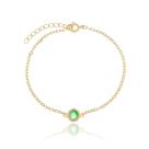 Pulseira Pedra Verde Semijoia