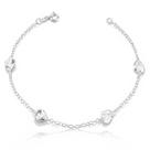 Pulseira Pedras Coraçao Zirconia Prata 925 Delicada Presente Pulseira Pedras Coraçao Zirconia Prata 925 Delicada Presente