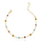 Pulseira Pedrinhas Coloridas Banhada a Ouro Pulseira Pedrinhas Coloridas Banhada a Ouro