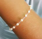 Pulseira Pérola Banhado a Prata