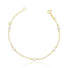 Pulseira perola infantil em ouro 18k Pulseira perola infantil em ouro 18k