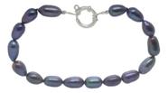 Pulseira Pérola Negras Thaiti Gotas Naturais Fecho Prata 925