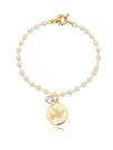 Pulseira Pérola Pequena Pingente Espírito Santo Pulseira Pérola Pequena Pingente Espírito Santo