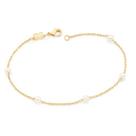 Pulseira perola presente mãe mulher namorada rommanel folheado 18k