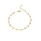 Pulseira Pérolas Brancas - Banhada em Ouro 18k
