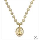 Pulseira Pérolas Pingente Nossa Senhora