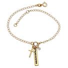 Pulseira Perseverantes com Crucifixo Folheado a Ouro