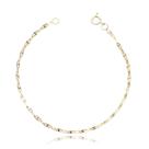 Pulseira Piastrine de Ouro 18k Fina Delicada Sem Tag Banhado a Ouro Pulseira Piastrine de Ouro 18k Fina Delicada Sem Tag Banhado a Ouro