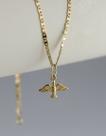 Pulseira Piastrine Pingente Espirito Santo 21 Cm Ouro 18k Amarelo Pulseira Piastrine Pingente Espirito Santo 21 Cm Ouro 18k Amarelo