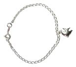 Pulseira Pingente Peixe Infantil Prata 925 Legítima Cx Velud
