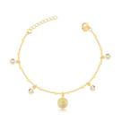 Pulseira Pingente São Bento Com Bolinhas Folheada A Ouro Pulseira Pingente São Bento Com Bolinhas Folheada A Ouro