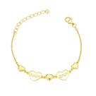 Pulseira Pingentes Amor - Banhado em Ouro 18k