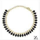 Pulseira Pingentes Pedras Pretas Pulseira Pingentes Pedras Pretas