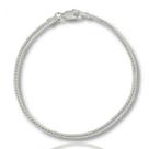 Pulseira Pipoca 2mm 18cm Prata Legitima 925