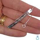 Pulseira Placa Chapinha 6mm Adulto Unissex Prata 925 Barata