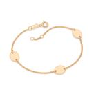 Pulseira Placas Personalizáveis Banhada Ouro Rommanel 552246 Cor:Dourado Pulseira Placas Personalizáveis Banhada Ouro Rommanel 552246 Cor:Dourado