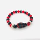 Pulseira Pomba gira búzios cristal e silicone